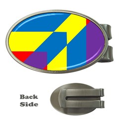 Colorful-red-yellow-blue-purple Money Clips (oval)  by Semog4