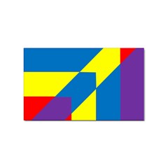 Colorful-red-yellow-blue-purple Sticker (rectangular) by Semog4