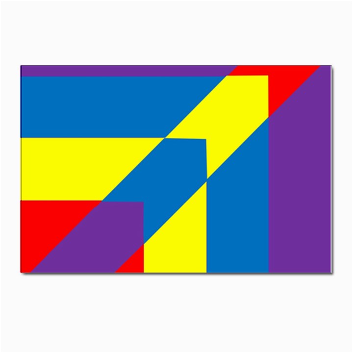 Colorful-red-yellow-blue-purple Postcard 4 x 6  (Pkg of 10)