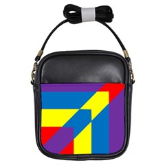 Colorful-red-yellow-blue-purple Girls Sling Bag by Semog4