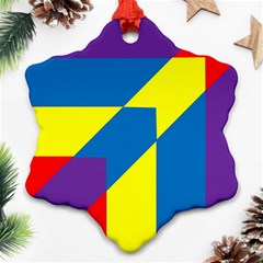 Colorful-red-yellow-blue-purple Ornament (snowflake) by Semog4