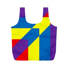 Colorful-red-yellow-blue-purple Full Print Recycle Bag (m) by Semog4