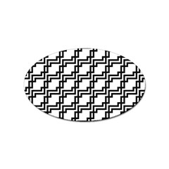 Pattern-monochrome-repeat Sticker Oval (10 Pack) by Semog4