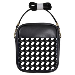 Pattern-monochrome-repeat Girls Sling Bag by Semog4