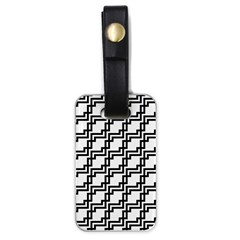 Pattern-monochrome-repeat Luggage Tag (one Side) by Semog4