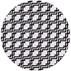 Pattern-monochrome-repeat Uv Print Round Tile Coaster by Semog4