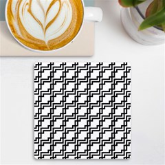 Pattern-monochrome-repeat Uv Print Square Tile Coaster  by Semog4