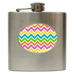 Chevron-pattern-design-texture Hip Flask (6 Oz) by Semog4