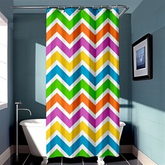 Chevron-pattern-design-texture Shower Curtain 36  X 72  (stall)  by Semog4