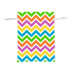 Chevron-pattern-design-texture Lightweight Drawstring Pouch (l) by Semog4