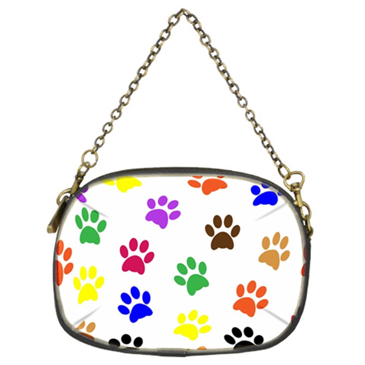 Pawprints-paw-prints-paw-animal Chain Purse (Two Sides)