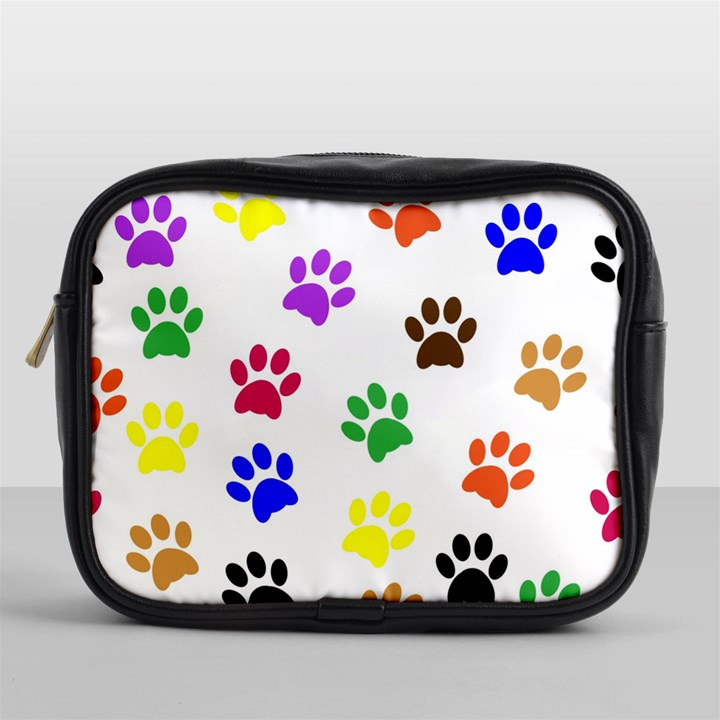 Pawprints-paw-prints-paw-animal Mini Toiletries Bag (One Side)