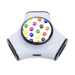 Pawprints-paw-prints-paw-animal 3-port Usb Hub by Semog4