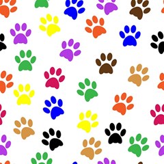 Pawprints-paw-prints-paw-animal Play Mat (rectangle) by Semog4