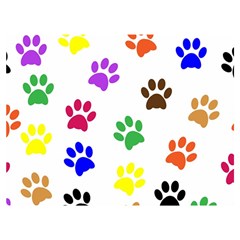 Pawprints-paw-prints-paw-animal Two Sides Premium Plush Fleece Blanket (extra Small) by Semog4