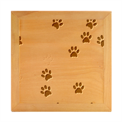 Pawprints-paw-prints-paw-animal Wood Photo Frame Cube by Semog4