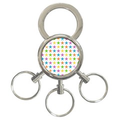 Star-pattern-design-decoration 3-Ring Key Chain