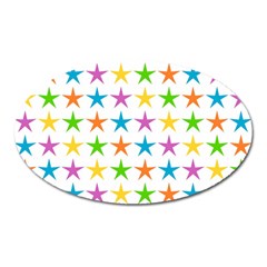 Star-pattern-design-decoration Oval Magnet