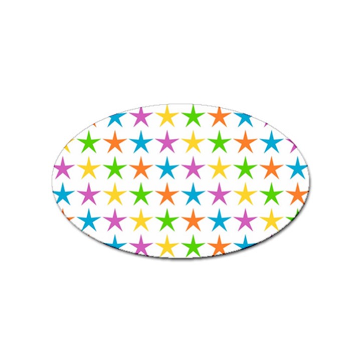 Star-pattern-design-decoration Sticker Oval (10 pack)