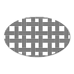 Seamless-stripe-pattern-lines Oval Magnet by Semog4