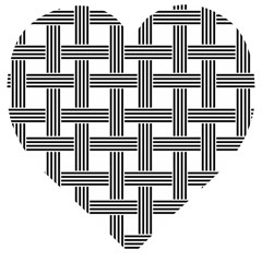 Seamless-stripe-pattern-lines Wooden Puzzle Heart