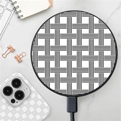 Seamless-stripe-pattern-lines Wireless Fast Charger(black) by Semog4