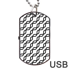 Diagonal-stripe-pattern Dog Tag Usb Flash (one Side) by Semog4