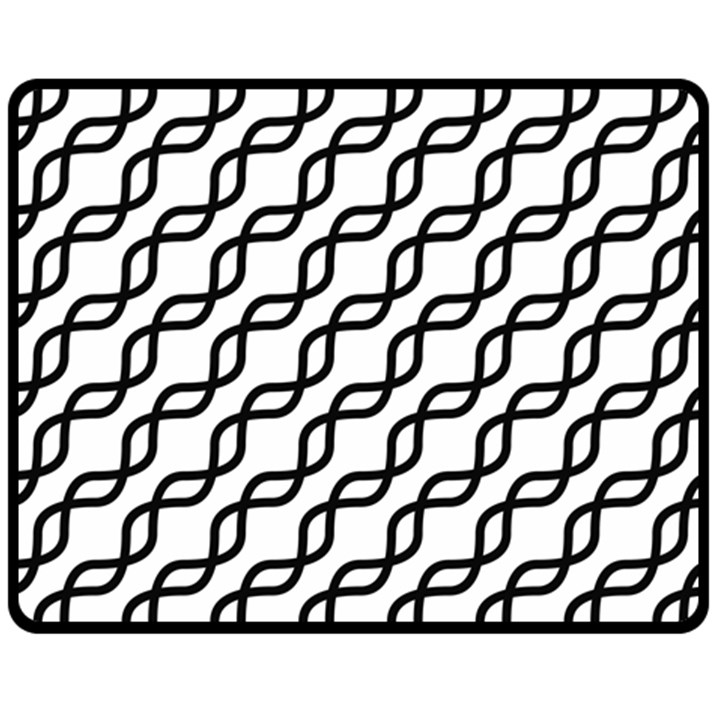 Diagonal-stripe-pattern Two Sides Fleece Blanket (Medium)