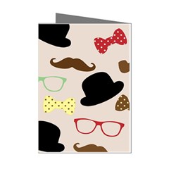 Moustache-hat-bowler-bowler-hat Mini Greeting Cards (pkg Of 8) by Semog4