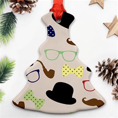 Moustache-hat-bowler-bowler-hat Ornament (christmas Tree)  by Semog4