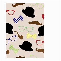 Moustache-hat-bowler-bowler-hat Small Garden Flag (two Sides) by Semog4