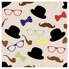 Moustache-hat-bowler-bowler-hat Lightweight Scarf  by Semog4