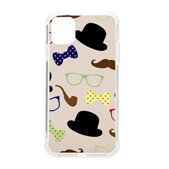 Moustache-hat-bowler-bowler-hat Iphone 11 Tpu Uv Print Case by Semog4