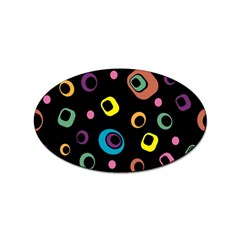 Abstract-background-retro-60s-70s Sticker (oval) by Semog4