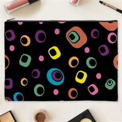 Abstract-background-retro-60s-70s Cosmetic Bag (xxxl) by Semog4