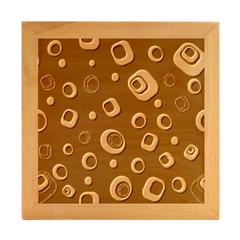 Abstract-background-retro-60s-70s Wood Photo Frame Cube