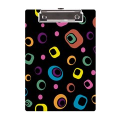 Abstract-background-retro-60s-70s A5 Acrylic Clipboard by Semog4