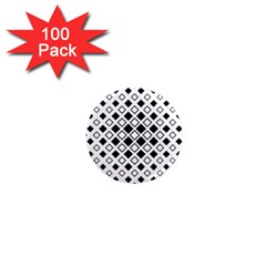 Square-diagonal-pattern-monochrome 1  Mini Magnets (100 Pack)  by Semog4