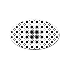 Square-diagonal-pattern-monochrome Sticker (oval) by Semog4