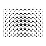 Square-diagonal-pattern-monochrome Sticker A4 (10 pack) Front