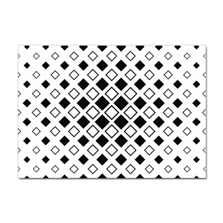 Square-diagonal-pattern-monochrome Sticker A4 (10 pack)