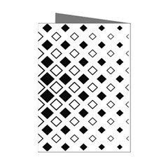 Square-diagonal-pattern-monochrome Mini Greeting Cards (pkg Of 8) by Semog4