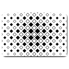 Square-diagonal-pattern-monochrome Large Doormat by Semog4