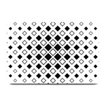 Square-diagonal-pattern-monochrome Plate Mats 18 x12  Plate Mat