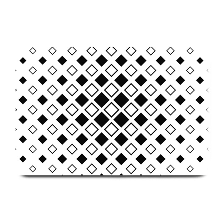 Square-diagonal-pattern-monochrome Plate Mats