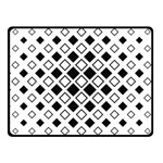 Square-diagonal-pattern-monochrome Fleece Blanket (Small) 50 x40  Blanket Front