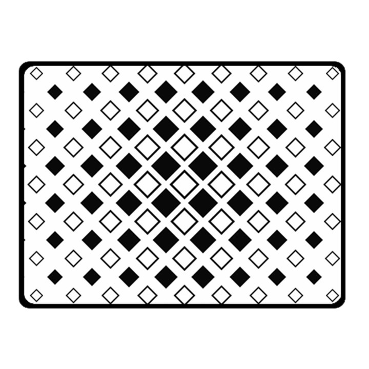 Square-diagonal-pattern-monochrome Fleece Blanket (Small)