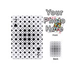 Square-diagonal-pattern-monochrome Playing Cards 54 Designs (Mini) Front - Spade2