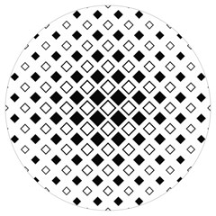 Square-diagonal-pattern-monochrome Round Trivet by Semog4