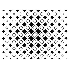 Square-diagonal-pattern-monochrome Two Sides Premium Plush Fleece Blanket (extra Small)